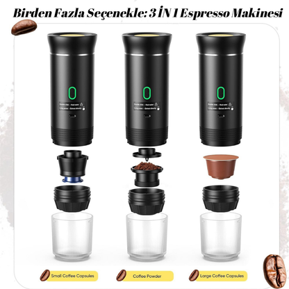 Taşınabilir Portable Espresso Makinesi-Seyahat -Yolculuk-Kamp