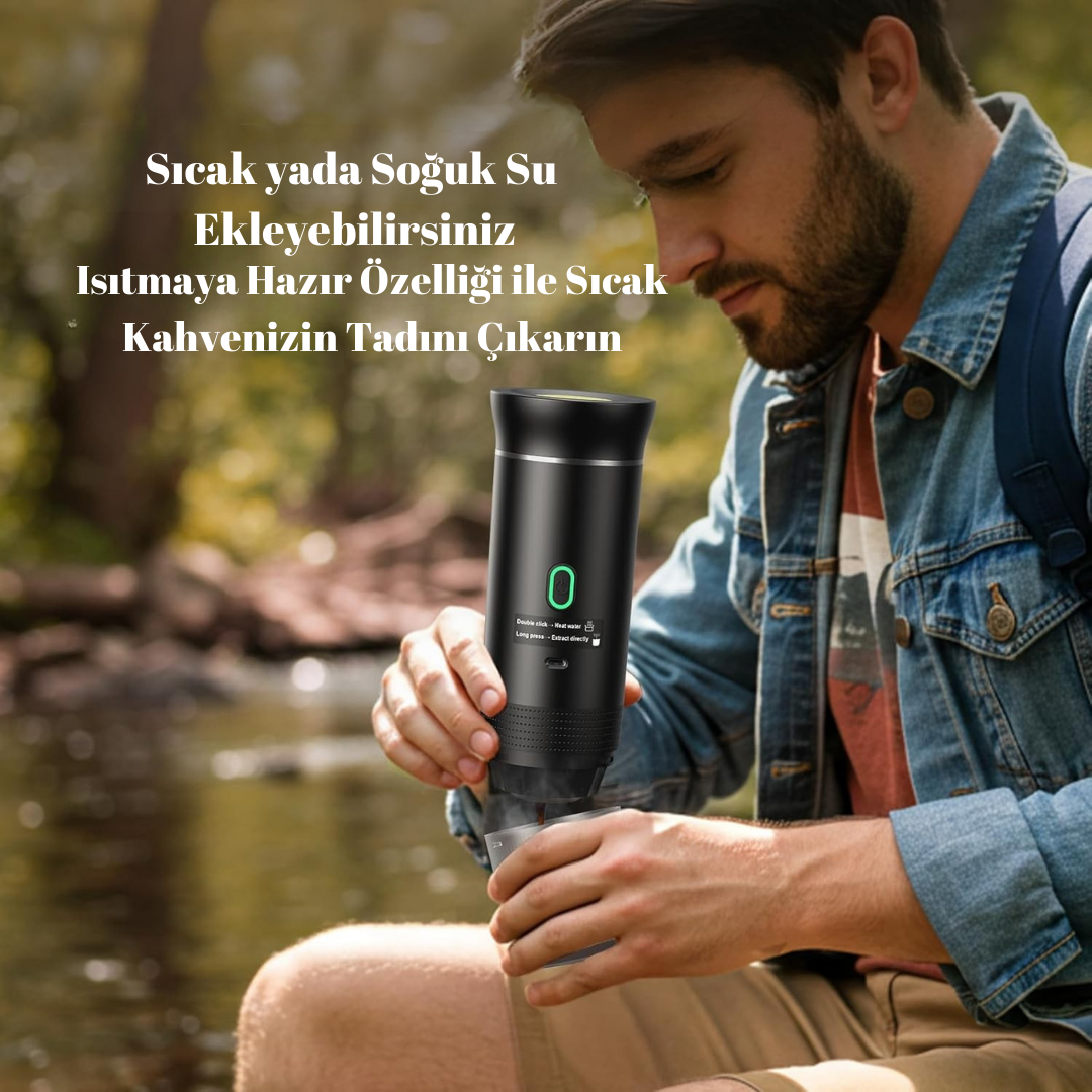 Taşınabilir Portable Espresso Makinesi-Seyahat -Yolculuk-Kamp